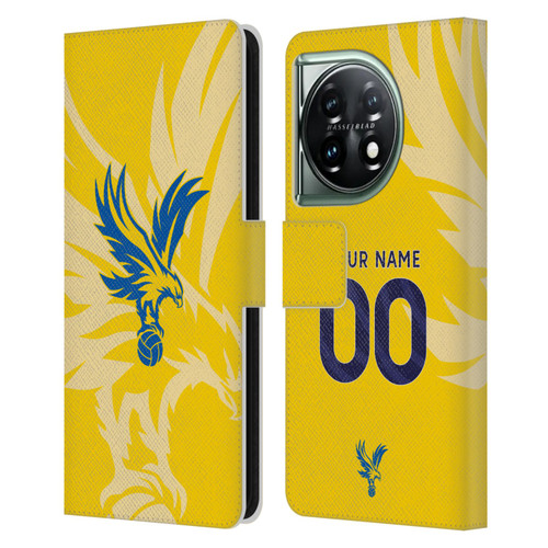 Custom Customised Personalised Crystal Palace Football Club 2024/25 Kit Away Leather Book Wallet Case Cover For OnePlus 11 5G
