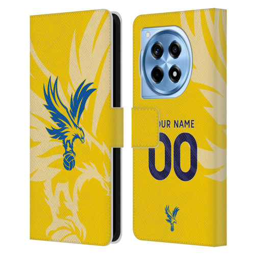 Custom Customised Personalised Crystal Palace Football Club 2024/25 Kit Away Leather Book Wallet Case Cover For OnePlus 12R