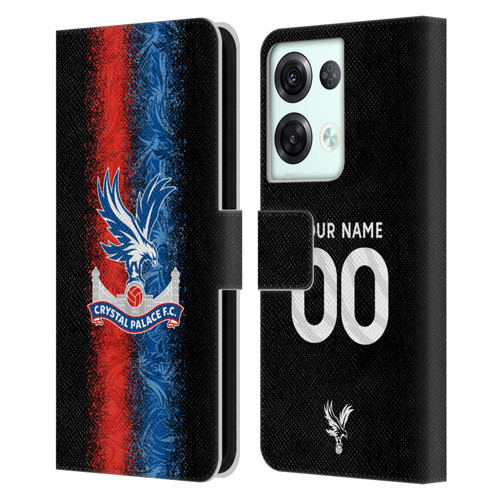 Custom Customised Personalised Crystal Palace Football Club 2024/25 Kit Third Leather Book Wallet Case Cover For OPPO Reno8 Pro Custom Customised Personalised Crystal Palace Football Club 2024/25 Kit Third Leather Book Wallet Case Cover For OPPO Reno8 Pro