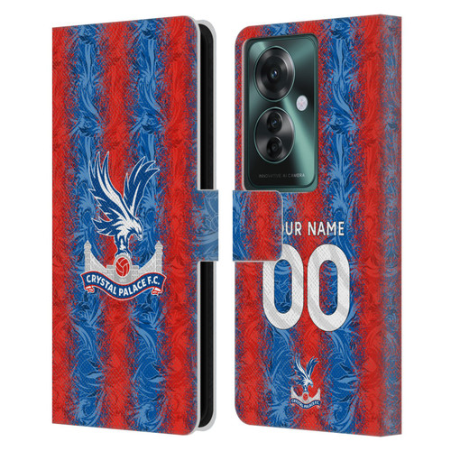 Custom Customised Personalised Crystal Palace Football Club 2024/25 Kit Home Leather Book Wallet Case Cover For OPPO Reno11 F 5G / F25 Pro 5G