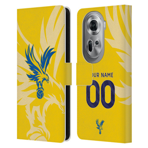 Custom Customised Personalised Crystal Palace Football Club 2024/25 Kit Away Leather Book Wallet Case Cover For OPPO Reno11 Pro