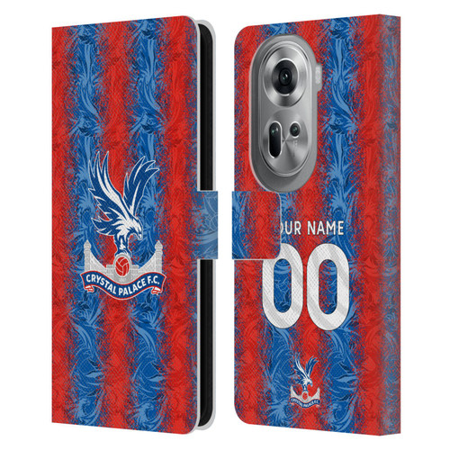 Custom Customised Personalised Crystal Palace Football Club 2024/25 Kit Home Leather Book Wallet Case Cover For OPPO Reno11 Pro