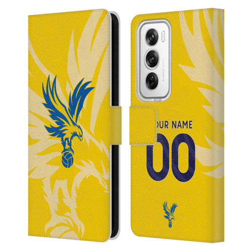 Custom Customised Personalised Crystal Palace Football Club 2024/25 Kit Away Leather Book Wallet Case Cover For OPPO Reno12 Pro 5G
