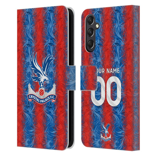 Custom Customised Personalised Crystal Palace Football Club 2024/25 Kit Home Leather Book Wallet Case Cover For Samsung Galaxy A24 4G / M34 5G