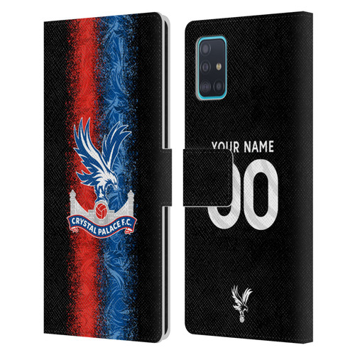 Custom Customised Personalised Crystal Palace Football Club 2024/25 Kit Third Leather Book Wallet Case Cover For Samsung Galaxy A51 (2019)