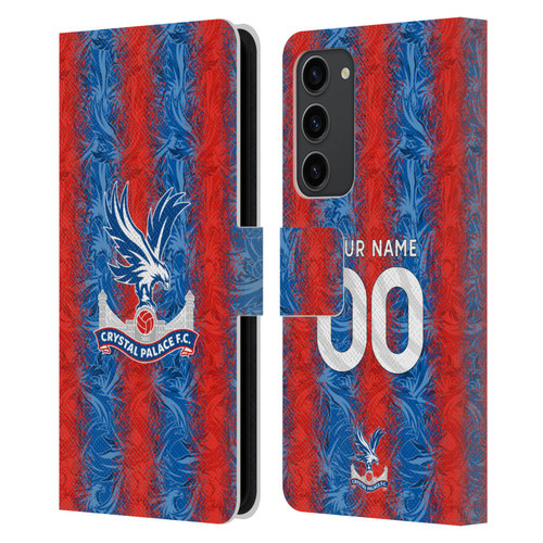 Custom Customised Personalised Crystal Palace Football Club 2024/25 Kit Home Leather Book Wallet Case Cover For Samsung Galaxy S23+ 5G Custom Customised Personalised Crystal Palace Football Club 2024/25 Kit Home Leather Book Wallet Case Cover For Samsung Galaxy S23+ 5G