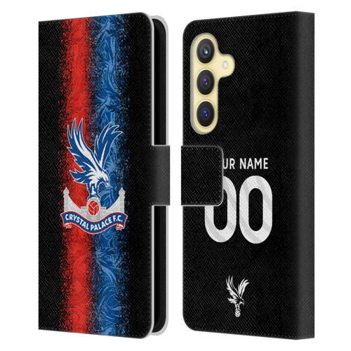 Custom Customised Personalised Crystal Palace Football Club 2024/25 Kit Third Leather Book Wallet Case Cover For Samsung Galaxy S24 5G