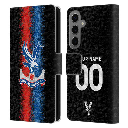 Custom Customised Personalised Crystal Palace Football Club 2024/25 Kit Third Leather Book Wallet Case Cover For Samsung Galaxy S25