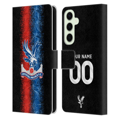 Custom Customised Personalised Crystal Palace Football Club 2024/25 Kit Third Leather Book Wallet Case Cover For Samsung Galaxy S25+