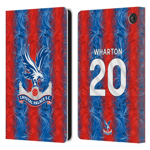Crystal Palace FC 2024/25 Players Home Kit Adam Wharton Leather Book Wallet Case Cover For Amazon Fire 7 2022