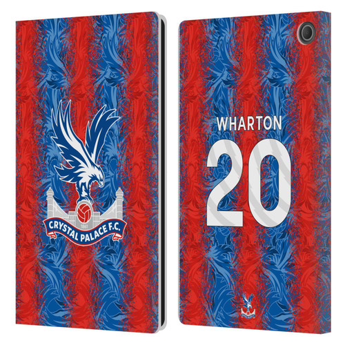 Crystal Palace FC 2024/25 Players Home Kit Adam Wharton Leather Book Wallet Case Cover For Amazon Fire Max 11 2023