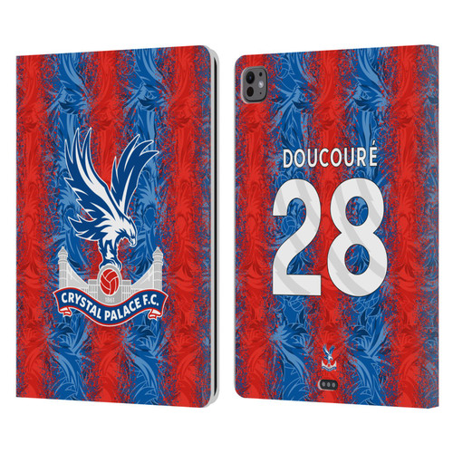 Crystal Palace FC 2024/25 Players Home Kit Cheick Doucouré Leather Book Wallet Case Cover For Apple iPad Pro 13 M4 2024 Crystal Palace FC 2024/25 Players Home Kit Cheick Doucouré Leather Book Wallet Case Cover For Apple iPad Pro 13 M4 2024
