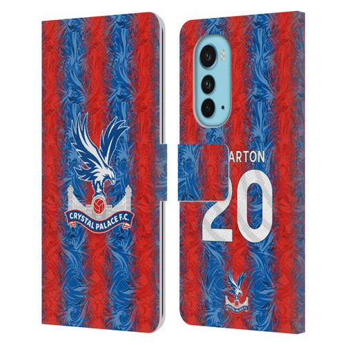 Crystal Palace FC 2024/25 Players Home Kit Adam Wharton Leather Book Wallet Case Cover For Motorola Edge (2022)