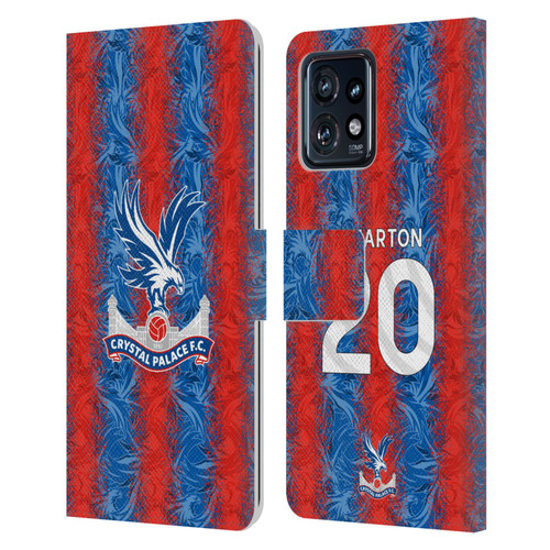 Crystal Palace FC 2024/25 Players Home Kit Adam Wharton Leather Book Wallet Case Cover For Motorola Moto Edge 40 Pro/Plus 2023