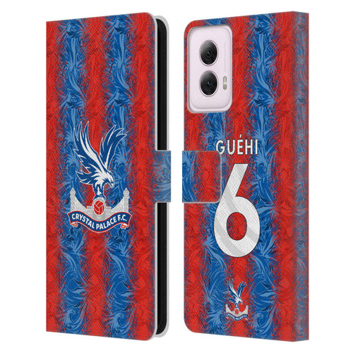 Crystal Palace FC 2024/25 Players Home Kit Marc Guéhi Leather Book Wallet Case Cover For Motorola Moto G Power (2024)