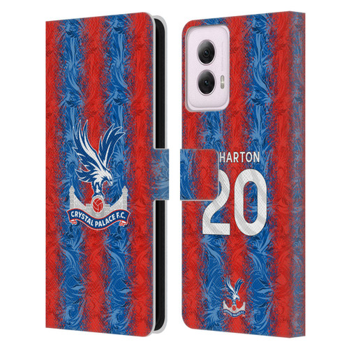 Crystal Palace FC 2024/25 Players Home Kit Adam Wharton Leather Book Wallet Case Cover For Motorola Moto G Power (2024)