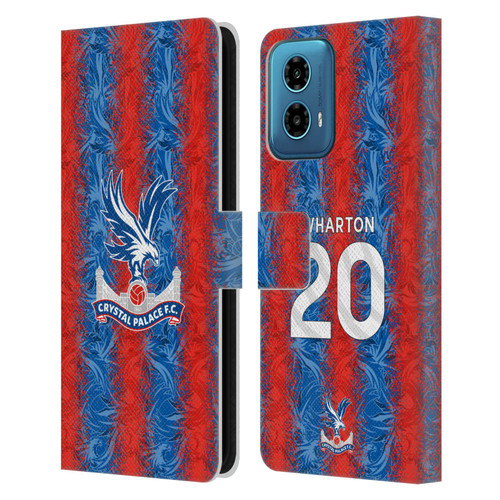 Crystal Palace FC 2024/25 Players Home Kit Adam Wharton Leather Book Wallet Case Cover For Motorola Moto G34 5G