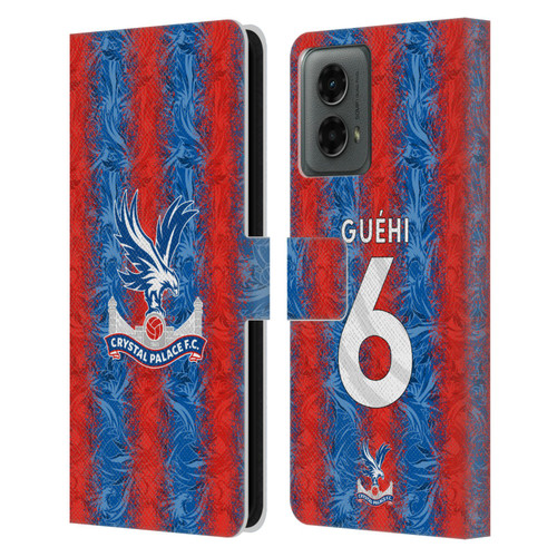 Crystal Palace FC 2024/25 Players Home Kit Marc Guéhi Leather Book Wallet Case Cover For Motorola Moto G (2024)