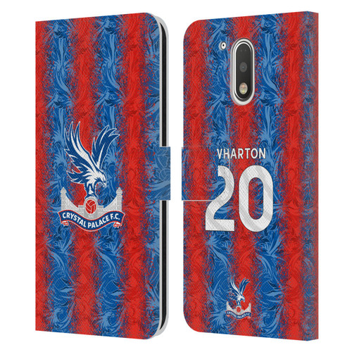 Crystal Palace FC 2024/25 Players Home Kit Adam Wharton Leather Book Wallet Case Cover For Motorola Moto G41