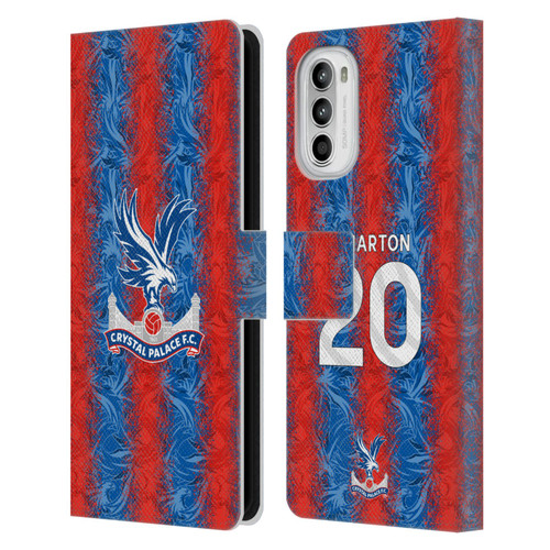 Crystal Palace FC 2024/25 Players Home Kit Adam Wharton Leather Book Wallet Case Cover For Motorola Moto G52