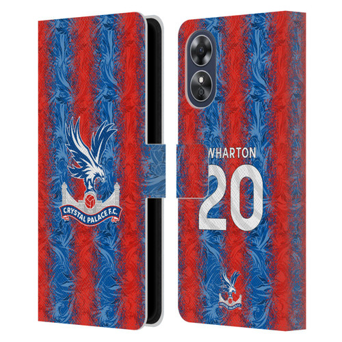 Crystal Palace FC 2024/25 Players Home Kit Adam Wharton Leather Book Wallet Case Cover For OPPO A17