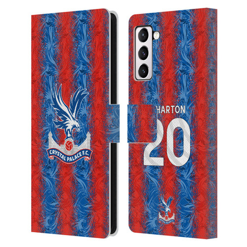 Crystal Palace FC 2024/25 Players Home Kit Adam Wharton Leather Book Wallet Case Cover For Samsung Galaxy S21+ 5G