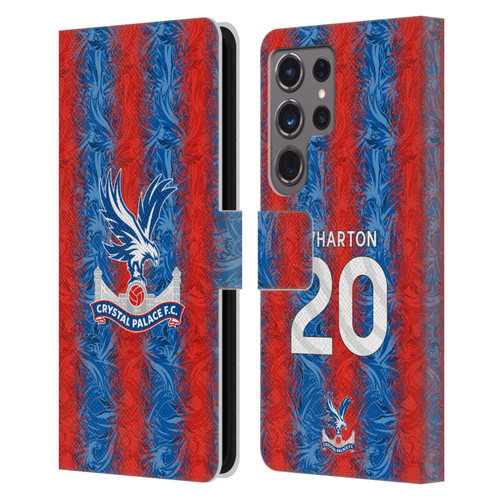 Crystal Palace FC 2024/25 Players Home Kit Adam Wharton Leather Book Wallet Case Cover For Samsung Galaxy S24 Ultra 5G