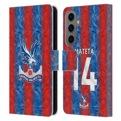 Crystal Palace FC 2024/25 Players Home Kit Jean-Philippe Mateta Leather Book Wallet Case Cover For Samsung Galaxy S25