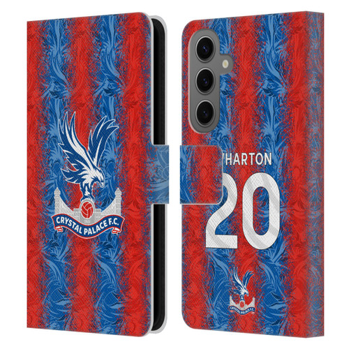 Crystal Palace FC 2024/25 Players Home Kit Adam Wharton Leather Book Wallet Case Cover For Samsung Galaxy S25