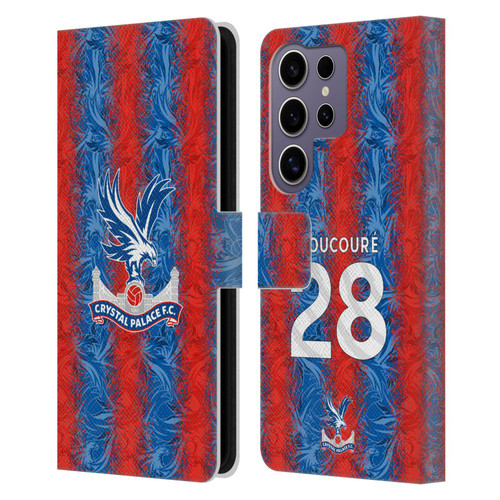 Crystal Palace FC 2024/25 Players Home Kit Cheick Doucouré Leather Book Wallet Case Cover For Samsung Galaxy S25 Ultra