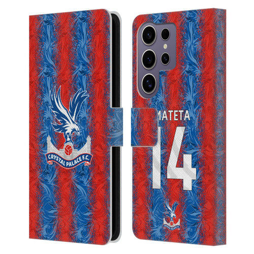 Crystal Palace FC 2024/25 Players Home Kit Jean-Philippe Mateta Leather Book Wallet Case Cover For Samsung Galaxy S25 Ultra