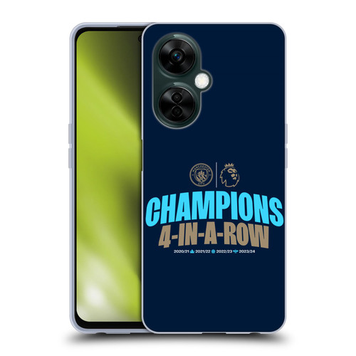 Manchester City Man City FC 2024 Premier League Champions 4 In A Row Dark Soft Gel Case for OnePlus Nord N30 Manchester City Man City FC 2024 Premier League Champions 4 In A Row Dark Soft Gel Case for OnePlus Nord N30