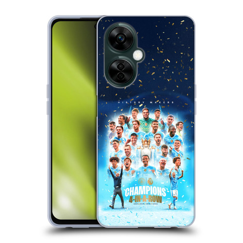 Manchester City Man City FC 2024 Premier League Champions Team Poster Soft Gel Case for OnePlus Nord N30 Manchester City Man City FC 2024 Premier League Champions Team Poster Soft Gel Case for OnePlus Nord N30