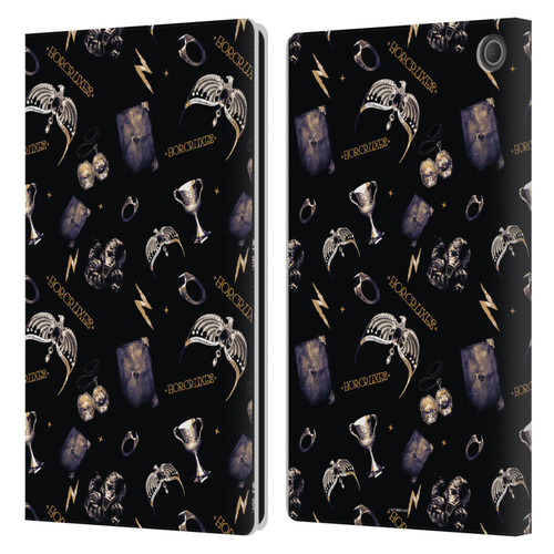 Harry Potter Dementors Kiss Horcruxes Pattern Leather Book Wallet Case Cover For Amazon Fire Max 11 2023