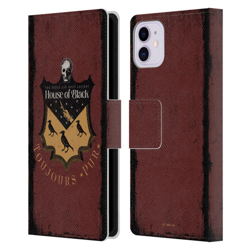 Harry Potter Dementors Kiss House Of Black Leather Book Wallet Case Cover For Apple iPhone 11