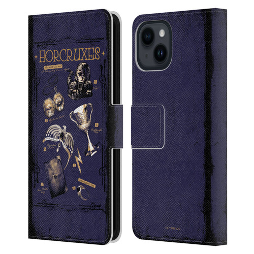 Harry Potter Dementors Kiss Horcruxes Leather Book Wallet Case Cover For Apple iPhone 15