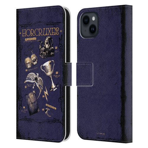 Harry Potter Dementors Kiss Horcruxes Leather Book Wallet Case Cover For Apple iPhone 15 Plus