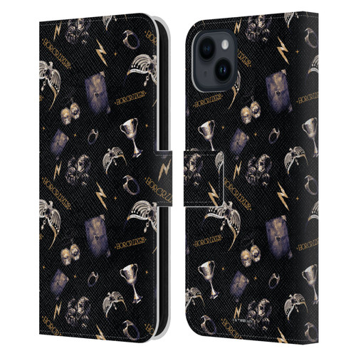 Harry Potter Dementors Kiss Horcruxes Pattern Leather Book Wallet Case Cover For Apple iPhone 15 Plus