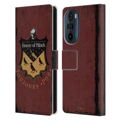 Harry Potter Dementors Kiss House Of Black Leather Book Wallet Case Cover For Motorola Edge 30