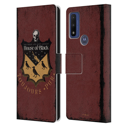 Harry Potter Dementors Kiss House Of Black Leather Book Wallet Case Cover For Motorola G Pure