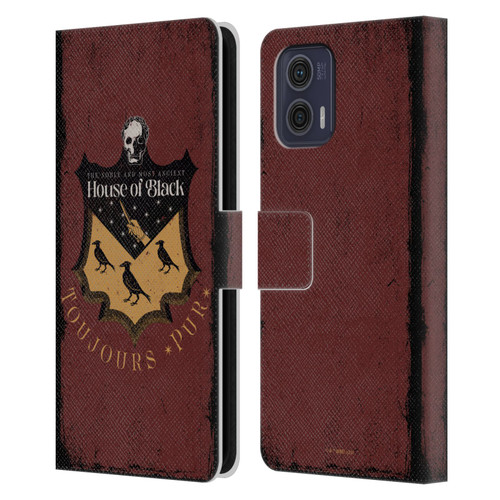 Harry Potter Dementors Kiss House Of Black Leather Book Wallet Case Cover For Motorola Moto G73 5G