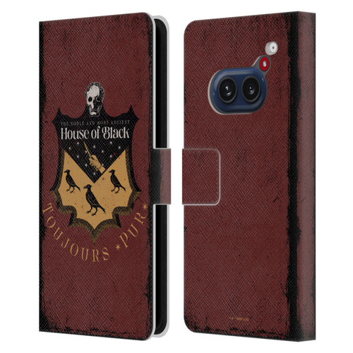 Harry Potter Dementors Kiss House Of Black Leather Book Wallet Case Cover For Nothing Phone (2a)