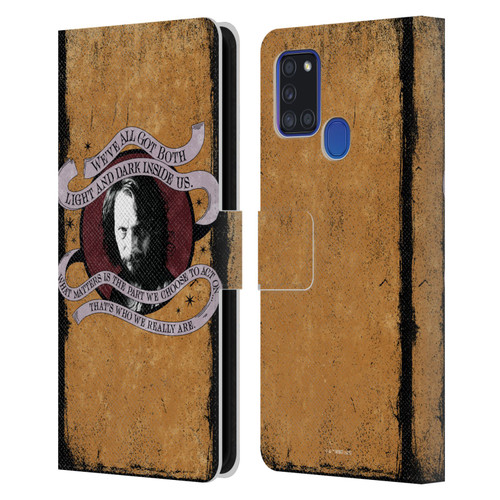 Harry Potter Dementors Kiss Sirius Black Leather Book Wallet Case Cover For Samsung Galaxy A21s (2020)