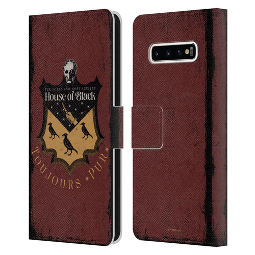 Harry Potter Dementors Kiss House Of Black Leather Book Wallet Case Cover For Samsung Galaxy S10+ / S10 Plus