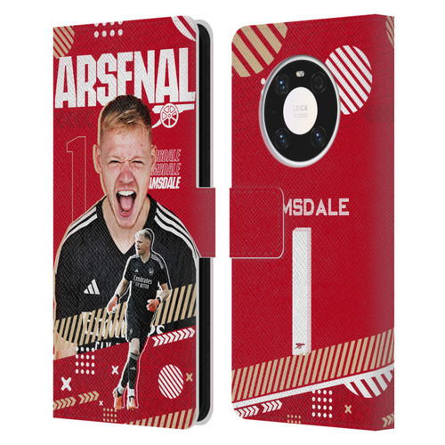 Arsenal FC 2023/24 First Team Aaron Ramsdale Leather Book Wallet Case Cover For Huawei Mate 40 Pro 5G