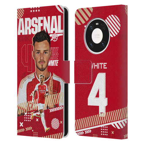Arsenal FC 2023/24 First Team Ben White Leather Book Wallet Case Cover For Huawei Mate 40 Pro 5G