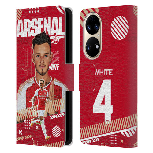 Arsenal FC 2023/24 First Team Ben White Leather Book Wallet Case Cover For Huawei P50