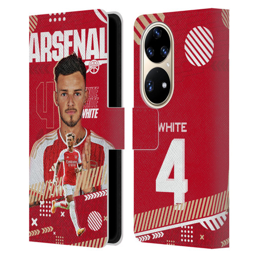 Arsenal FC 2023/24 First Team Ben White Leather Book Wallet Case Cover For Huawei P50 Pro