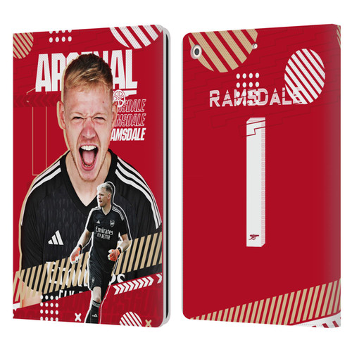 Arsenal FC 2023/24 First Team Aaron Ramsdale Leather Book Wallet Case Cover For Apple iPad 10.2 2019/2020/2021