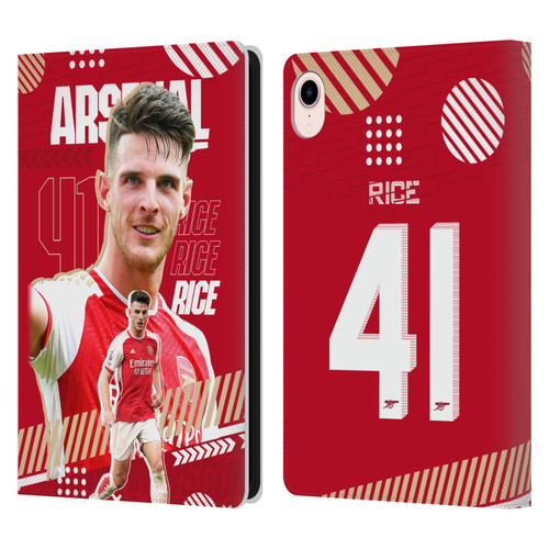 Arsenal FC 2023/24 First Team Declan Rice Leather Book Wallet Case Cover For Apple iPad mini (2021/2024)